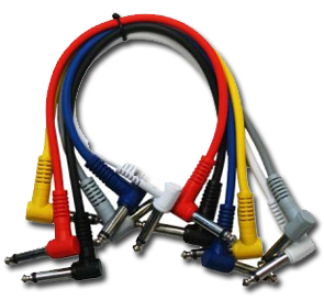 Cables Jack multicolores pour guitare