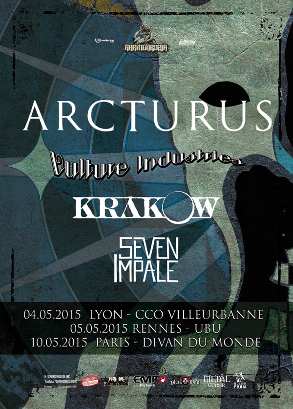Arcturus, Vulture Industries, Krakow, tournée, 2015, Seven Impale