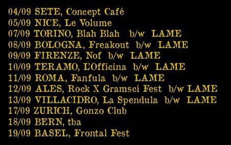 Destination Lonely Tour Dtaes