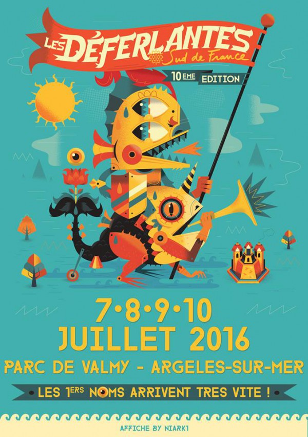 Déferlantes, Sud de France, Argelès, Festival, 2016, Affiche