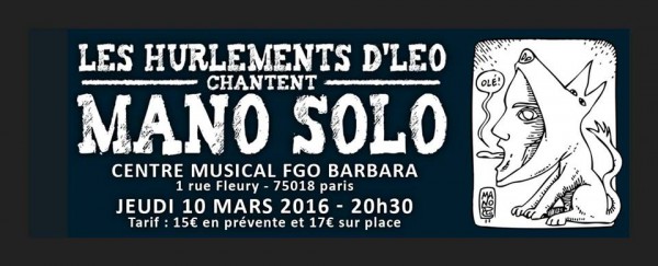 Mano Solo, paris, concert