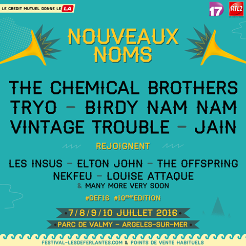 Déferlantes 2016 Nouveaux Noms