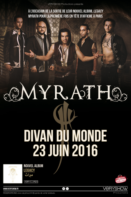 Myrath, concert, 23 juin, Divan du Monde