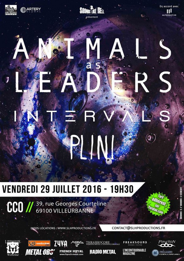 animals as leaders, plini, intervals, concert, lyon, 2016