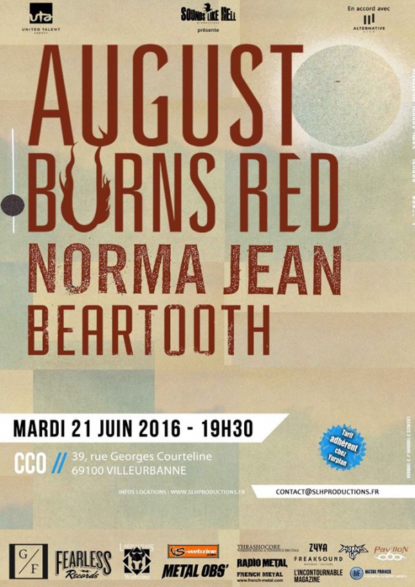 abr, norma jean, beartooth, concert, lyon