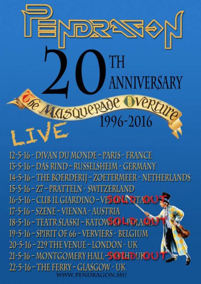 Pendragon, Masquerade Overture live, Nick Barett, Clive Nolan, Base Productions, Rock Progressif