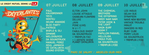 Programme complet déferlantes 2016