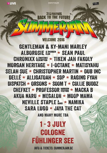 Summerjam 2016 Affiche