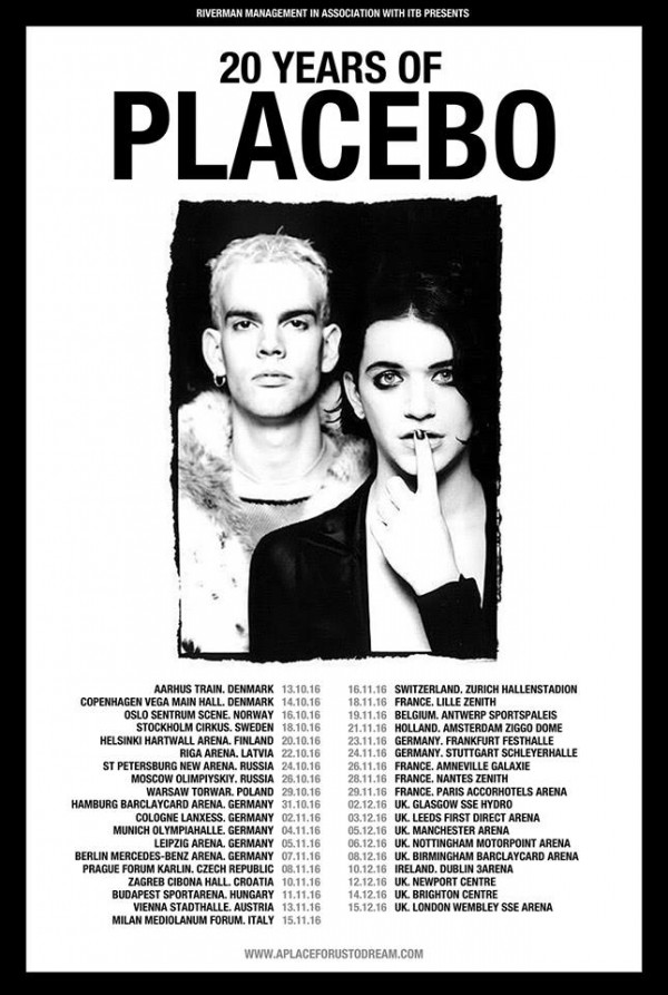 Placebo, Tournee, 20 ans, 2016