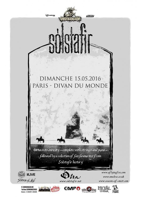 solstafir, concert, paris, france, 2016