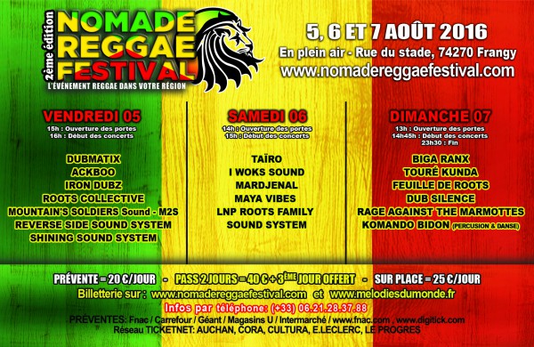 Programmation Nomade Reggae Festival