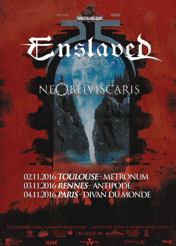 enslaved, ne obliviscaris, concerts, france, 2016
