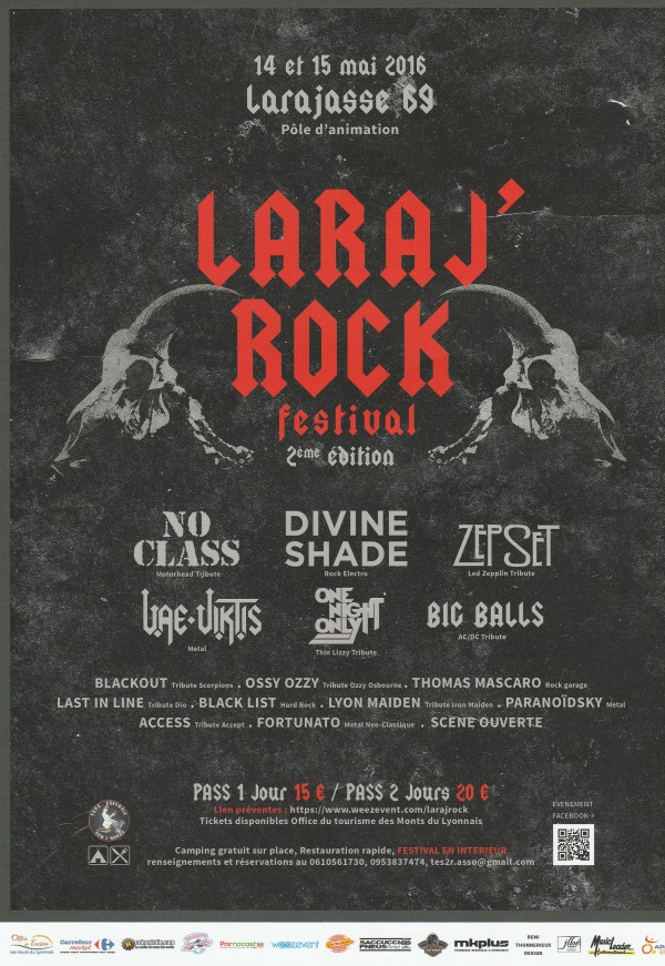 Festival, metal, lyon, laraj'rock, 2016