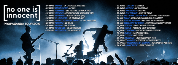 no one is innocent, dates, tournee propaganda, interview