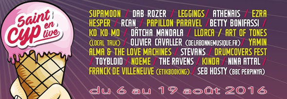 Saint Cyp Live 2016 la programmation