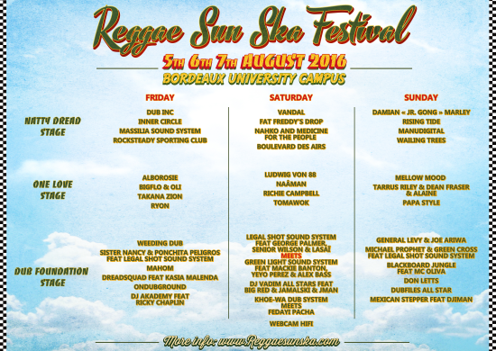 Reggae Sun Ska 2016, festival, reggae, nouveau line-up