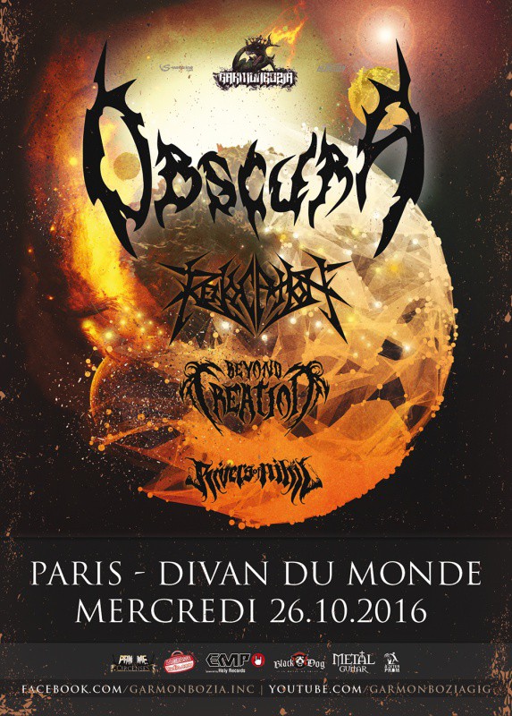 Obscura, tournée, concert
