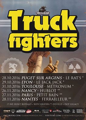 truckfighters, concerts, france, 2016, stoner, desert rock