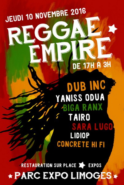 Reggae Empire Limoges le 10/11/2016