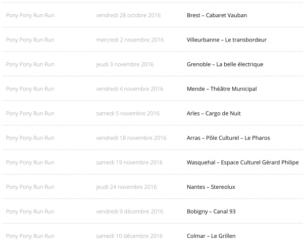pony pony run run, tournee, france, pop, electro