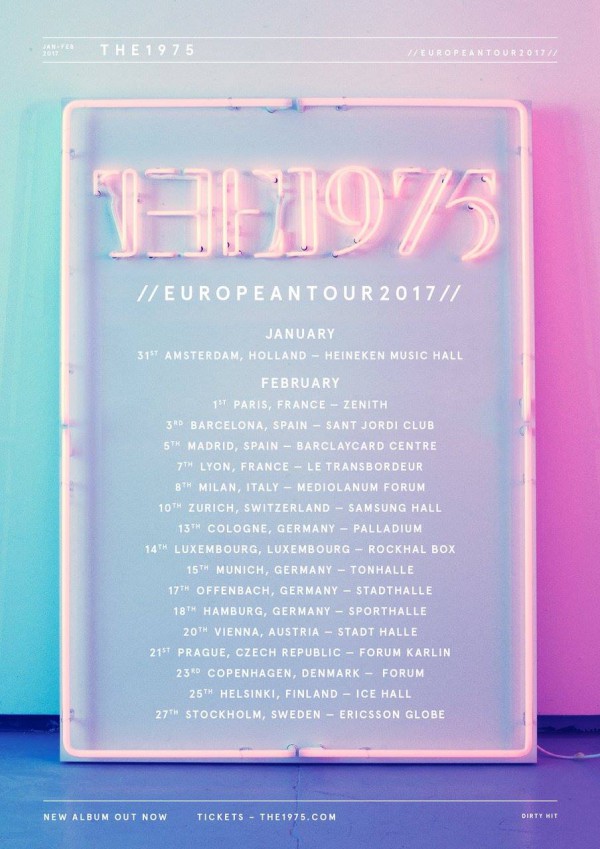 The 1975, rock, pop, tournée, france, lyon, paris