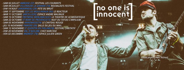 tournee no one is innocent, date 2016