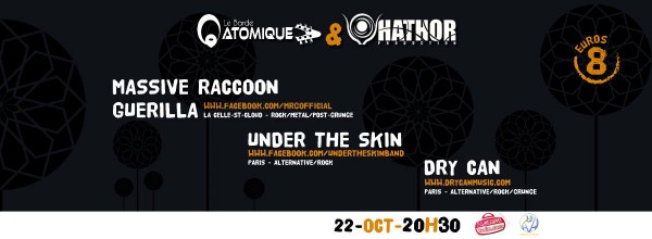 mASSIVE rACCOON gUERILLA? UNDER THE SKIN? DRY CAN? LIVE? BARDE ATOMIQUE