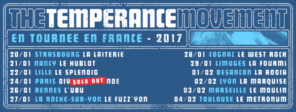 white bear, tournée francaise, The Temperance Movement, interview
