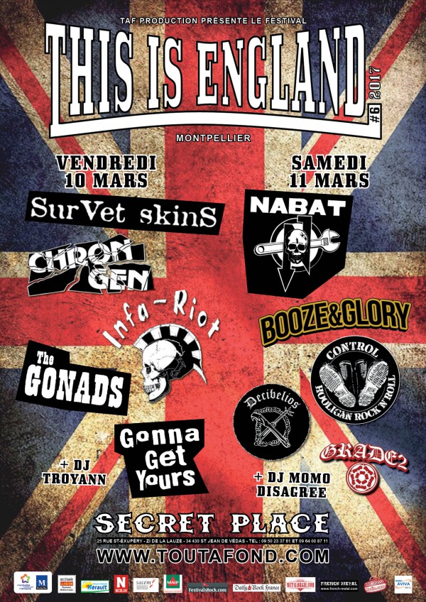 This is england, secret place, festival, montpellier, punk, oï, concours, La Grosse Radio
