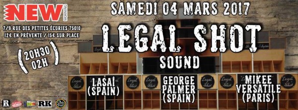legal shot sound system, new morning, paris