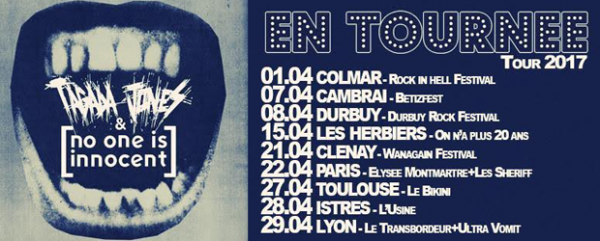 Interview Croisée, Du Bruit Dans l'Hexagone, Tagada Jones, No One Is Innocent, Tournée, 2017