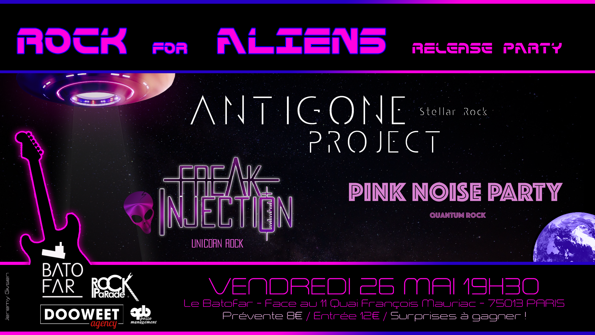 antigone project, dooweet, pink noise party, concert