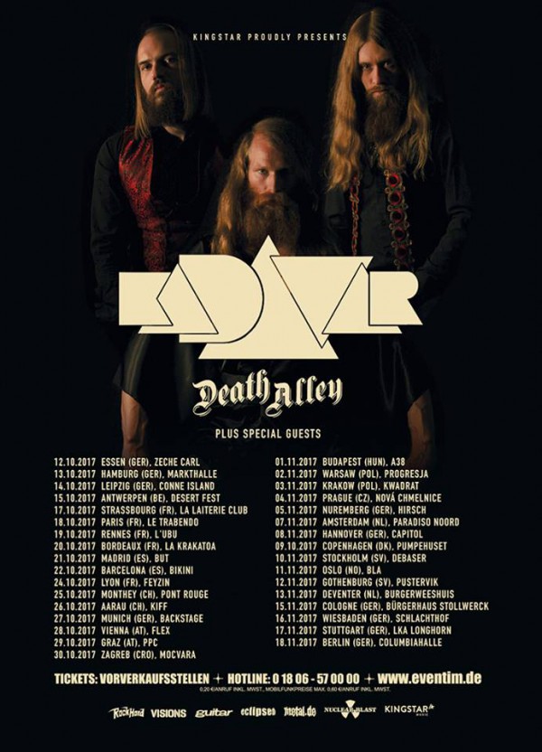 Kadavar, concert, france, automne, 2017, stoner