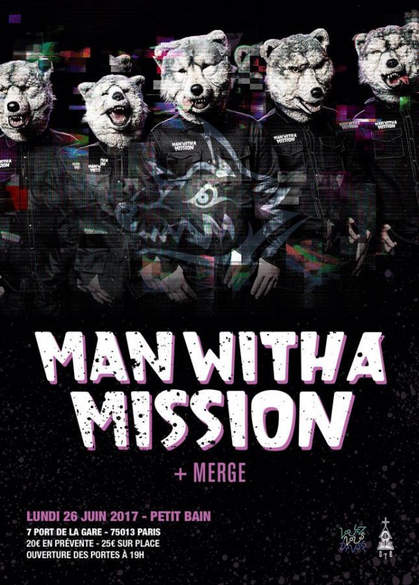 man with a mission, merge, japon, metal, rock, alternatif, concert, paris