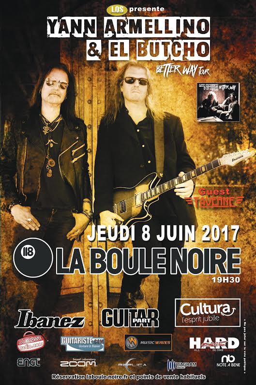 yann armellino, el butcho, concert, hard rock, paris, mai, 2017