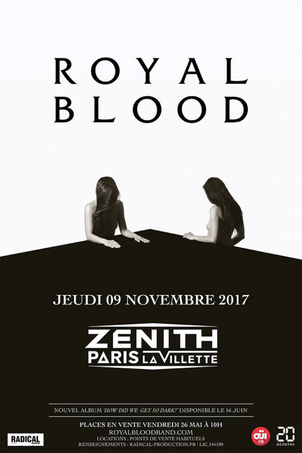 royal blood, concert, paris, 2017, radical productions, nouvel album, rock