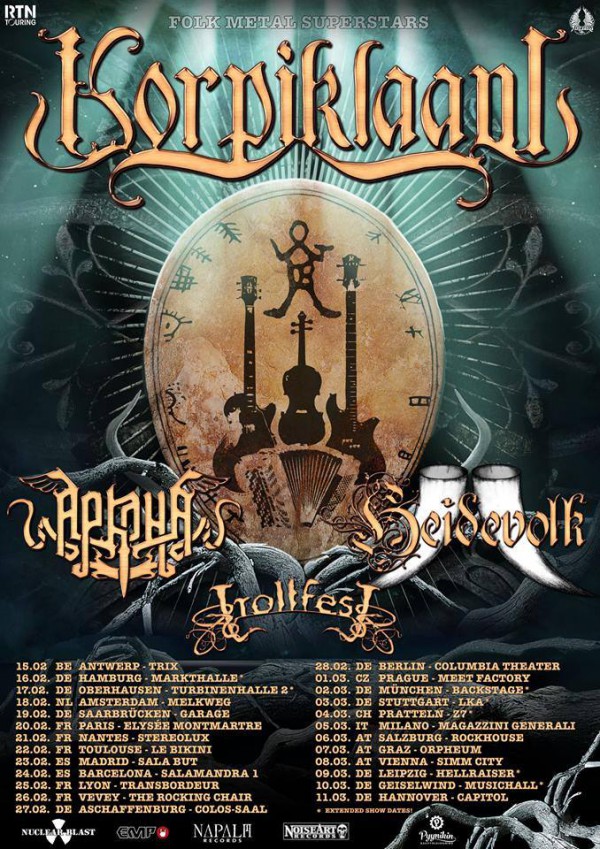 Korpiklaani + Arkona + Heidevolk + Trollfest