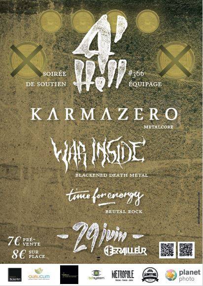 karma zero, ferrailleur, nantes, concert, 4L trophy, 2018