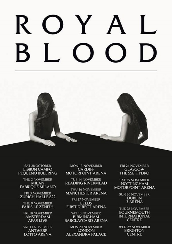 royal blood, euro tour, uk, france
