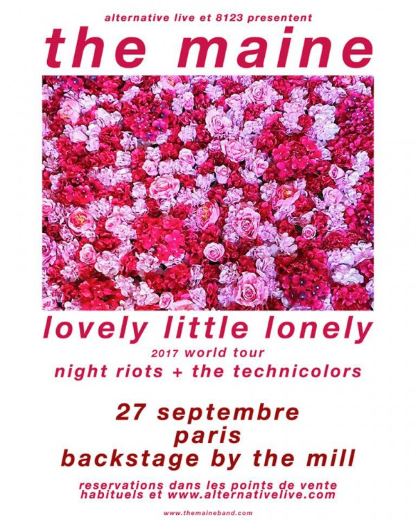 The Maine, paris, lovely little lonely, pop, rock, concert