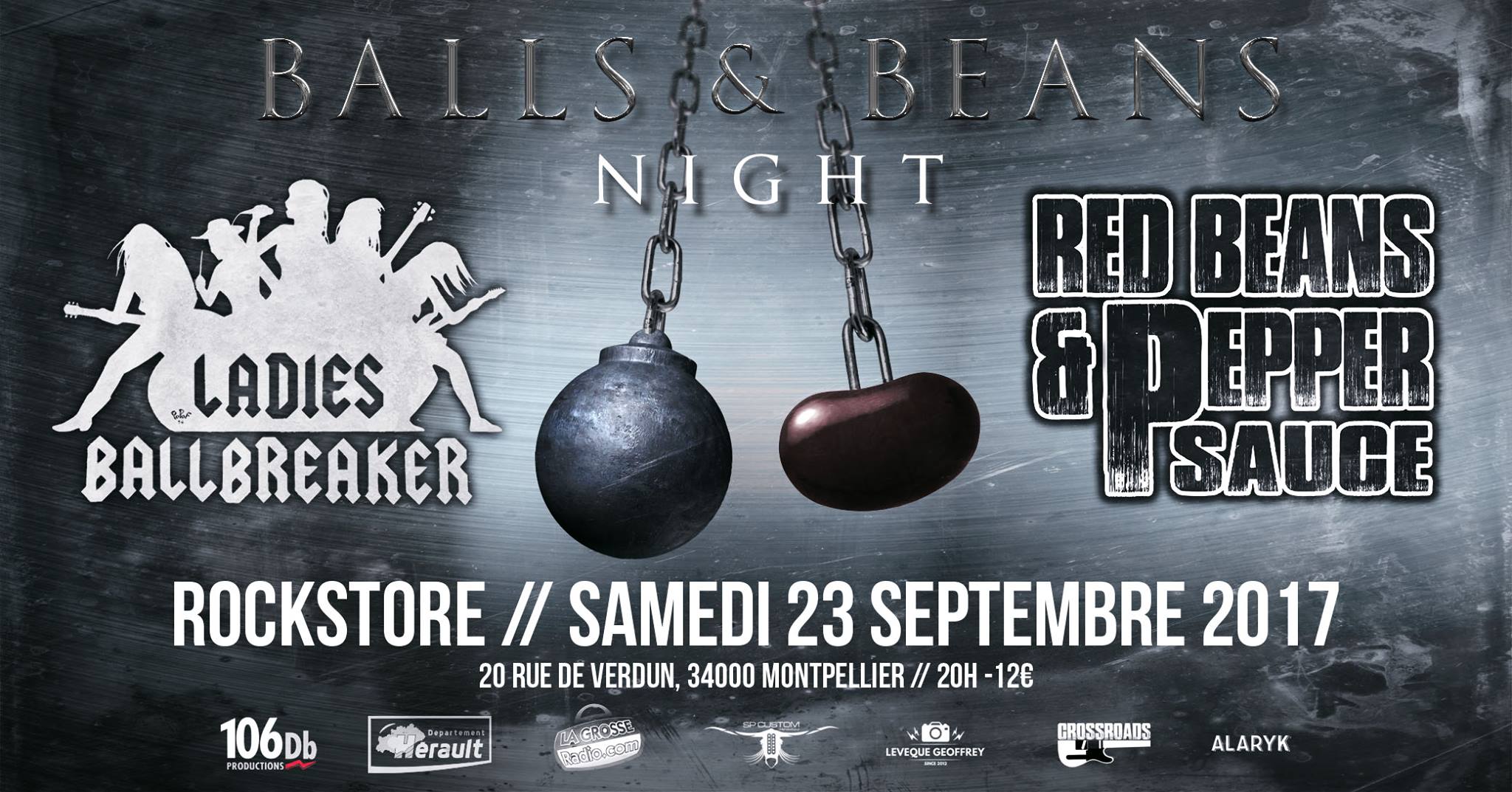 Ladies Ballbreaker, Red Beans & Pepper sauce, Rockstore, Montpellier