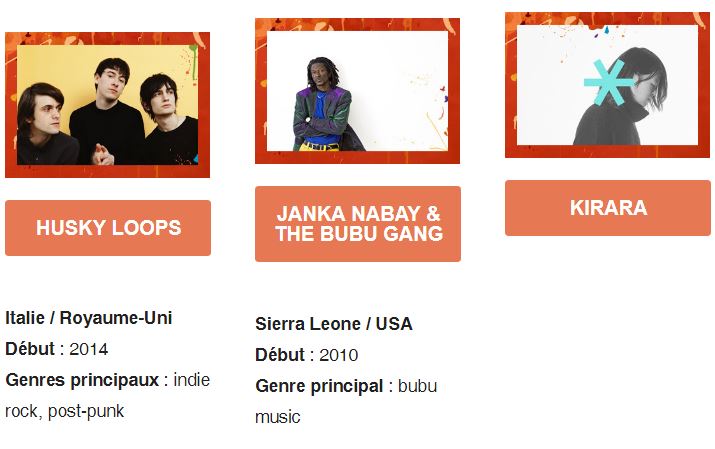 ABD, Bad Sounds, Columbine, Eight Rounds Rapid, Feder, Ghetto Kumbé, Trans Musicales 2017