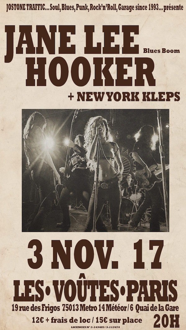 Jane Lee Hooker - Les Voutes 5/11/2017