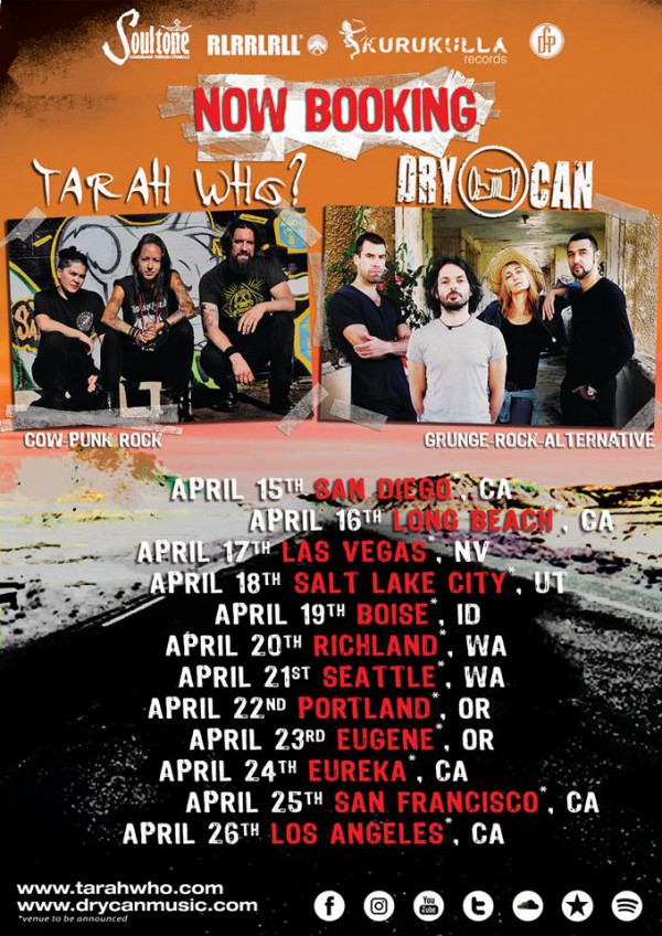 dry can, tarah who, usa, tour, 2018