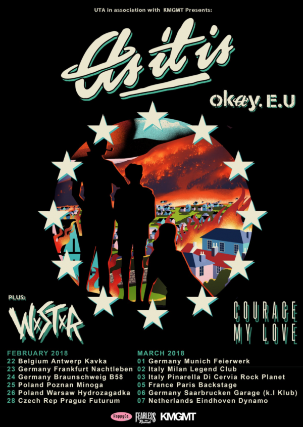 as it is, tournée, france, paris, wtsr, courage my love, okay