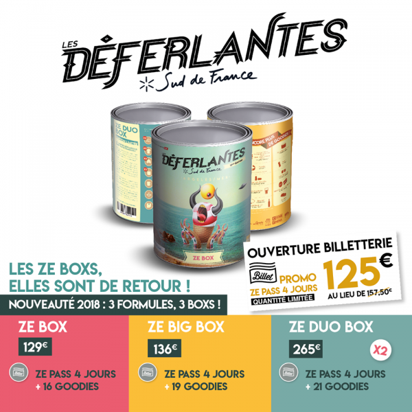 Billeterie Déferlantes 2018