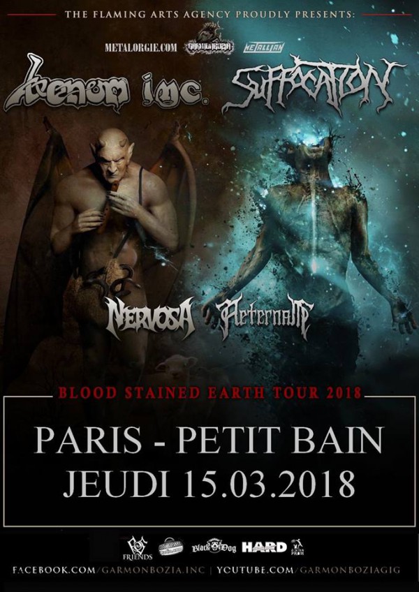 Venom inc, suffocation, paris, Petit Bain, Garmonbozia