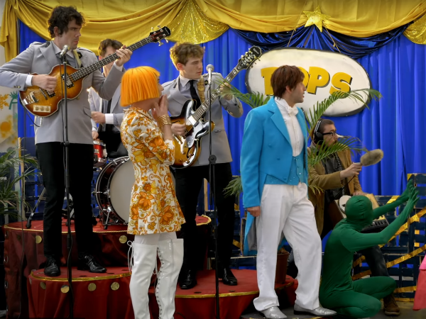 surf, pop, 60, garage, perruque orange