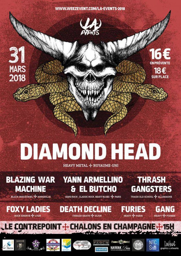 LA Events Fest, Chalons en champagne, metal, diamond head