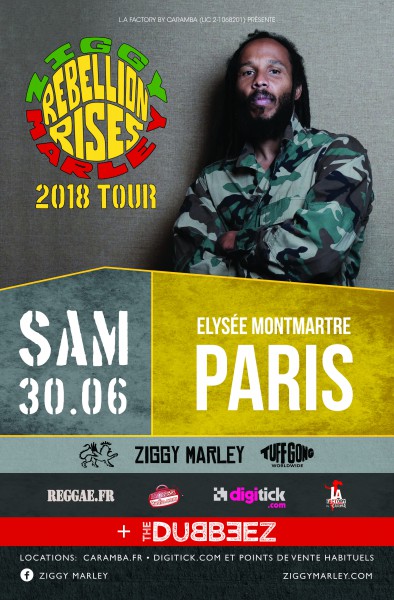 Ziggy Marley à  l'Élysée Montmartre